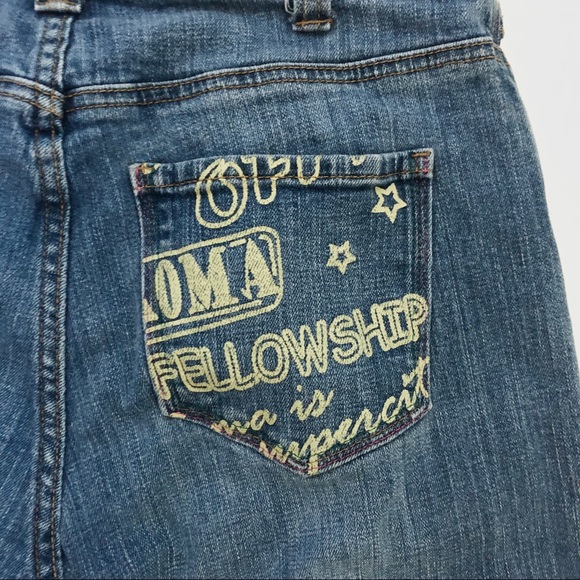 Edelweiss embroidered high waist mom jeans size 29 - Picture 3 of 8